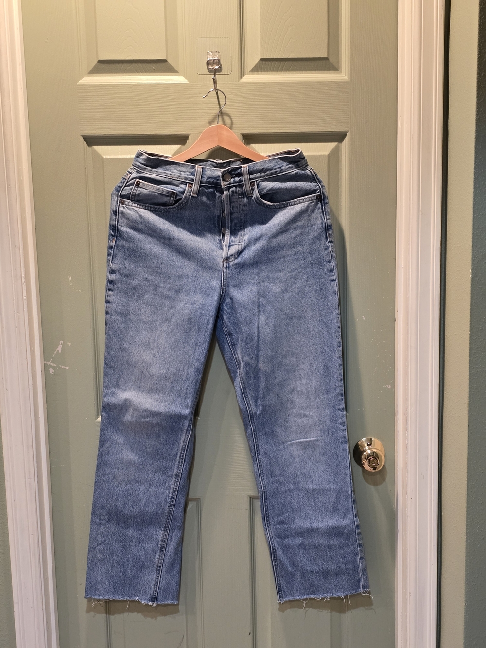 Denim Forum Women's Light Blue Straight-Leg Jeans